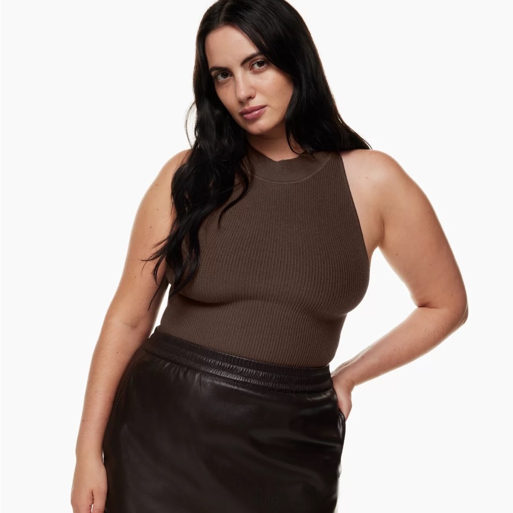 SCULT KNIT MOCKNECK HALTER TOP